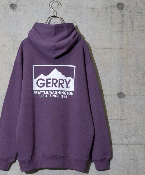 GERRY(ジェリー)の「【ag】〔GERRY/ジェリー〕 裏毛 ロゴ刺繍 フーデットパーカー(パーカー・メンズ・パープル/ホワイト/ブラック/アッシュグレー・LARGE/MEDIUM/X-LARGE)」の18枚目の写真