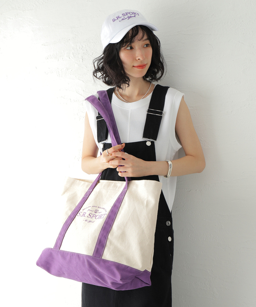 SPORTY&RICH（スポーティアンドリッチ）の「【Sporty & Rich /スポーティアンドリッチ】NYC Wimbledon Two-Tone /トート（トートバッグ・レディース・アイボリー・FREE）」の2枚目の写真