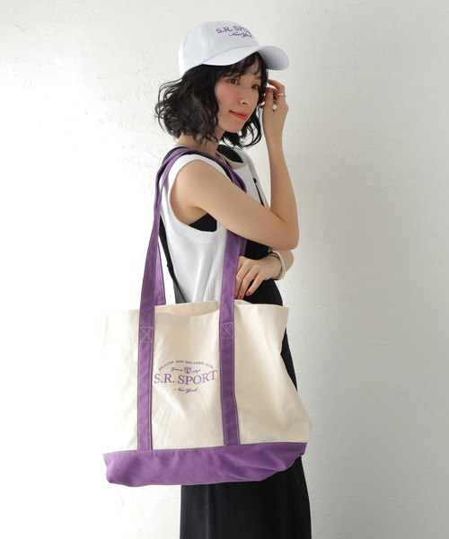 SPORTY&RICH（スポーティアンドリッチ）の「【Sporty & Rich /スポーティアンドリッチ】NYC Wimbledon Two-Tone /トート（トートバッグ・レディース・アイボリー・FREE）」の3枚目の写真