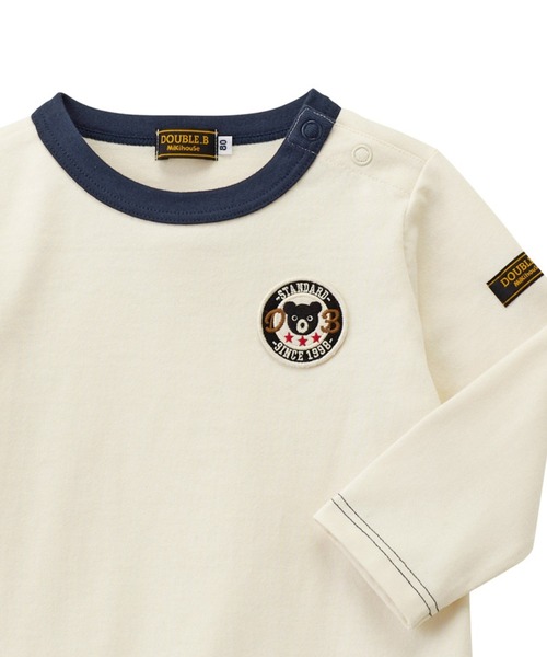DOUBLE_B（ダブルビー）の「ワッペン長袖Ｔシャツ（Tシャツ/カットソー・キッズ・ブラック/アイボリー/イエロー系その他・100cm/140cm/110cm/90cm/120cm/150cm/130cm/80ｃｍ）」の7枚目の写真