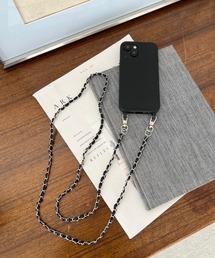 Me% | フェイクレザーチェーンモバイルストラップ　157349(スマホグッズ)