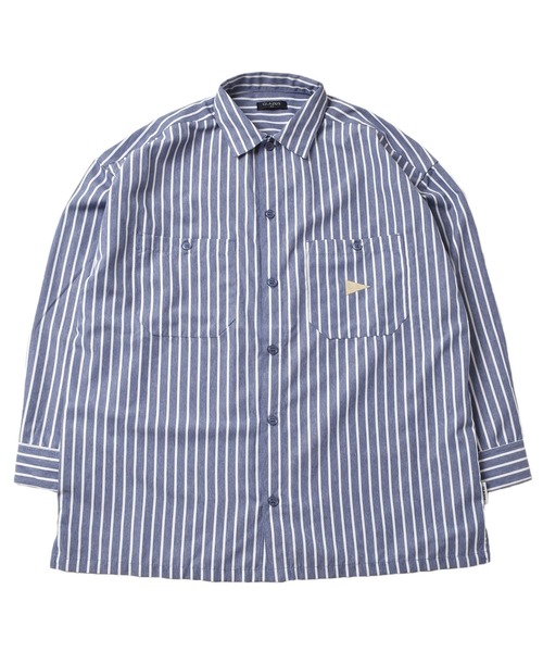 GLAZOS(グラソス)の「ビッグ長袖シャツ(シャツ/ブラウス・キッズ・ホワイト/ライトブルー/ブルー・140cm/150cm/160cm/170cm)」の4枚目の写真