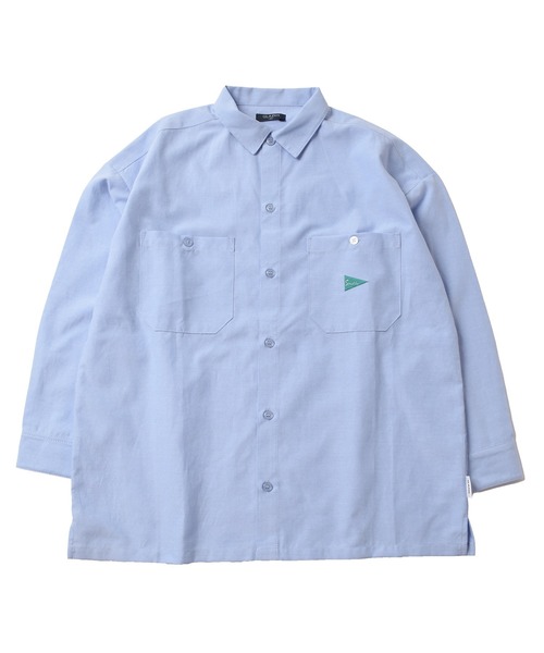 GLAZOS(グラソス)の「ビッグ長袖シャツ(シャツ/ブラウス・キッズ・ホワイト/ライトブルー/ブルー・140cm/150cm/160cm/170cm)」の5枚目の写真