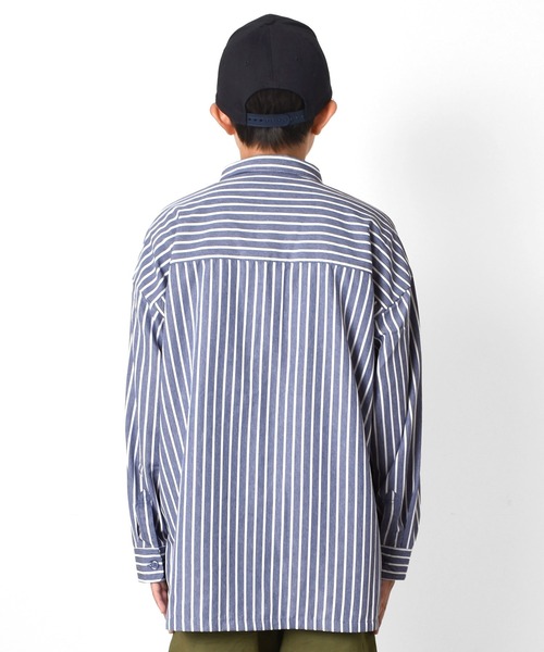 GLAZOS(グラソス)の「ビッグ長袖シャツ(シャツ/ブラウス・キッズ・ホワイト/ライトブルー/ブルー・140cm/150cm/160cm/170cm)」の14枚目の写真