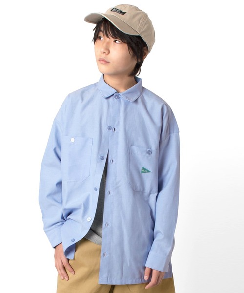 GLAZOS(グラソス)の「ビッグ長袖シャツ(シャツ/ブラウス・キッズ・ホワイト/ライトブルー/ブルー・140cm/150cm/160cm/170cm)」の9枚目の写真