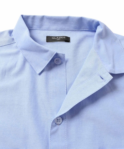 GLAZOS(グラソス)の「ビッグ長袖シャツ(シャツ/ブラウス・キッズ・ホワイト/ライトブルー/ブルー・140cm/150cm/160cm/170cm)」の16枚目の写真