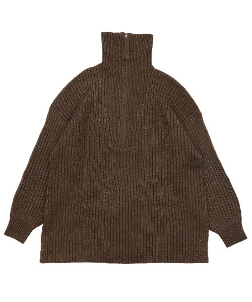 select MOCA（セレクトモカ）の「オーバーサイズリブ編みハーフジップ
