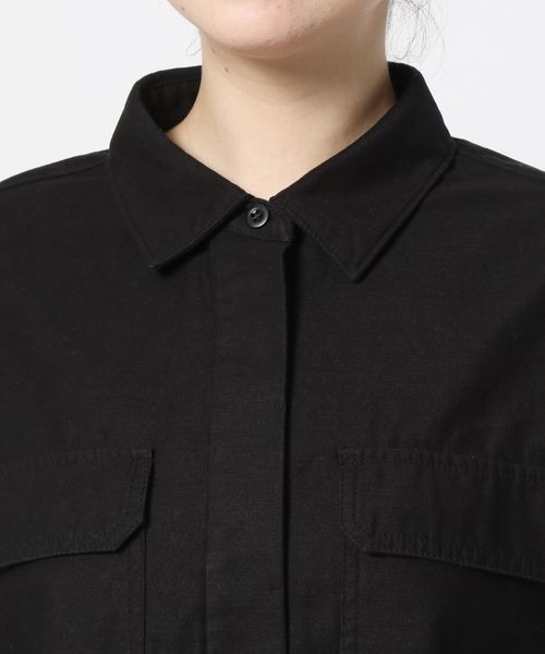 LOWRYS FARM（ローリーズファーム）の「ミリタリークロップドシャツ　123089（シャツ/ブラウス・レディース・カーキ/ブラック・FREE）」の12枚目の写真