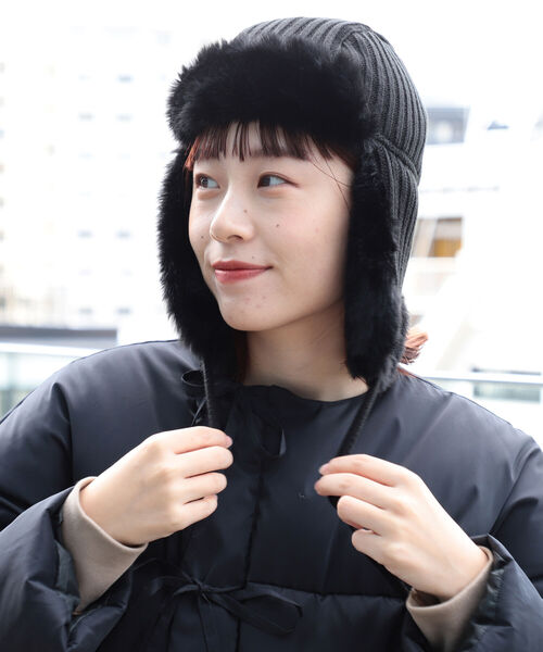 Ray BEAMS（レイビームス）の「CONTROL FREAK × Ray BEAMS / 別注 フライト キャップ（ニットキャップ/ビーニー・レディース・グリーン系その他5/ブラウン系その他4/ブラック・ONE SIZE）」の5枚目の写真