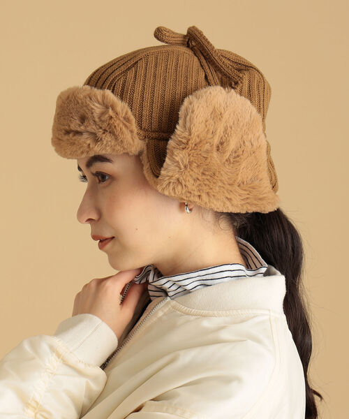 Ray BEAMS（レイビームス）の「CONTROL FREAK × Ray BEAMS / 別注 フライト キャップ（ニットキャップ/ビーニー・レディース・グリーン系その他5/ブラウン系その他4/ブラック・ONE SIZE）」の10枚目の写真