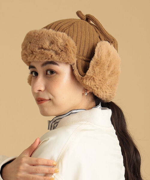 Ray BEAMS（レイビームス）の「CONTROL FREAK × Ray BEAMS / 別注 フライト キャップ（ニットキャップ/ビーニー・レディース・グリーン系その他5/ブラウン系その他4/ブラック・ONE SIZE）」の11枚目の写真