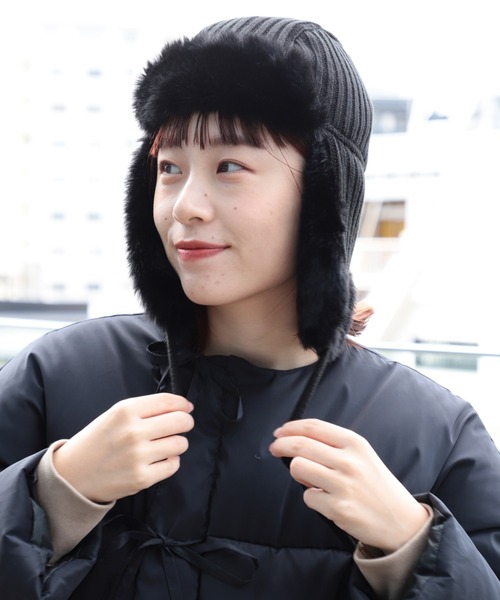 Ray BEAMS（レイビームス）の「CONTROL FREAK × Ray BEAMS / 別注 フライト キャップ（ニットキャップ/ビーニー・レディース・グリーン系その他5/ブラウン系その他4/ブラック・ONE SIZE）」の2枚目の写真