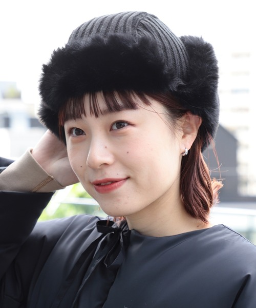 Ray BEAMS（レイビームス）の「CONTROL FREAK × Ray BEAMS / 別注 フライト キャップ（ニットキャップ/ビーニー・レディース・グリーン系その他5/ブラウン系その他4/ブラック・ONE SIZE）」の14枚目の写真