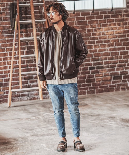 FACTOTUM（ファクトタム）の「mj8787- Synthetic Leather MA-1 Type