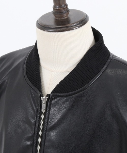 FACTOTUM（ファクトタム）の「mj8787- Synthetic Leather MA-1 Type Flight Jacket ＭＡ-１ジャケット（MA-1・メンズ・ブラウン/ブルー系その他/ブラック・48/44/46）」の19枚目の写真