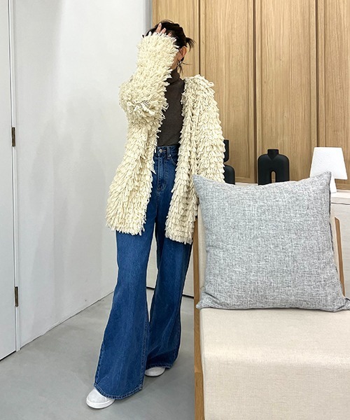 CREDONA(クレドナ)の「リブタートルネックニット(ニット/セーター・レディース・ブラック/グリーン/オフホワイト/ブルー/ブラウン・FREE)」の22枚目の写真