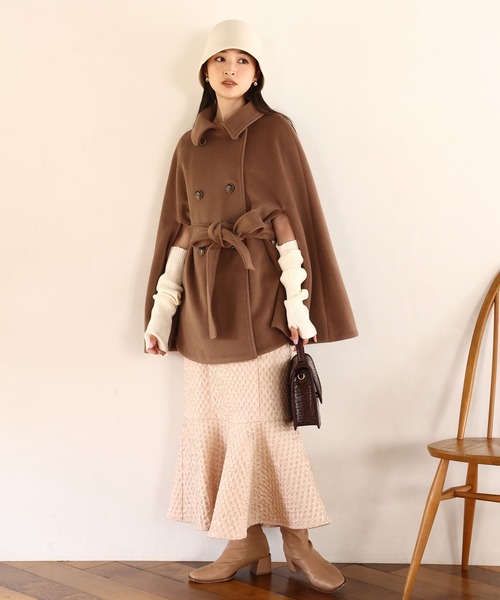 one after another NICE CLAUP（ワンアフターアナザーナイスクラップ）の「【新色追加】肩リボンマーメイドキャミワンピース（ワンピース・レディース・ピンク/ベージュ/アイボリー・FREE）」の8枚目の写真