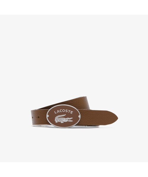 LACOSTE(ラコステ)の「ロゴプレートバックルベルト(ベルト・レディース・ブラウン/ブラック/ベージュ・FREE)」の3枚目の写真