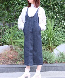 attiree（アティレー）の「【M/Lサイズ展開】インディゴ デニム サロペット スカート（サロペット/オーバーオール）」