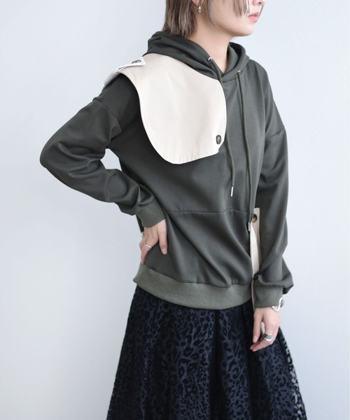 Eimee Law（エイミーロウ）の「ミリタリーパッチワークフーディープル