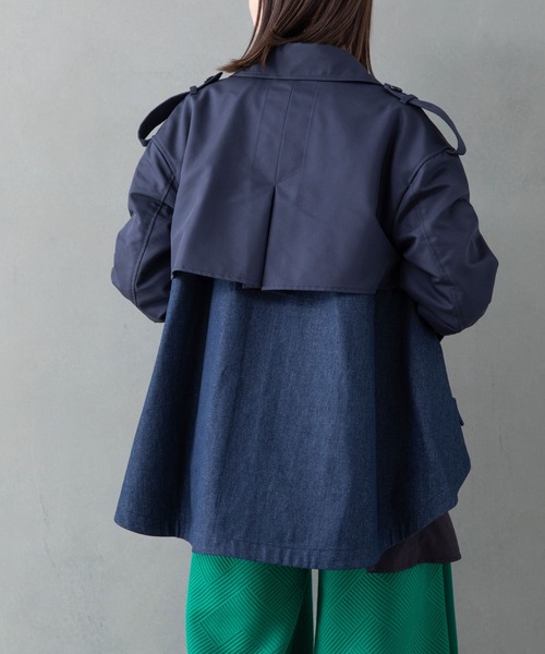 MARECHAL TERRE(マルシャルテル)の「ミックスコート(その他アウター・レディース・ブラック/インディゴブルー/ライトベージュ/キャメル・MEDIUM)」の12枚目の写真