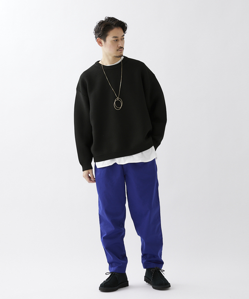 JOURNAL STANDARD relume（ジャーナルスタンダード　レリューム）の「【ニット+カットソーの2点SET】リサイクルポリエステル ガーターニット（ニット/セーター・メンズ・カーキ/ピンク系その他/グレー/ブラック系その他/ライトイエロー/レッド/ベージュ系その他/パープル・LARGE/MEDIUM）」の10枚目の写真