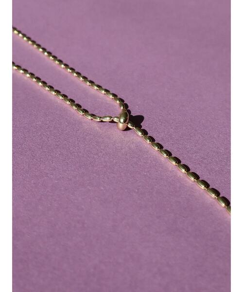 AMERICAN HOLIC（アメリカンホリック）の「ライスメタルスライドチェーンネックレス（ネックレス・レディース・ゴールド/シルバー・FREE）」の7枚目の写真