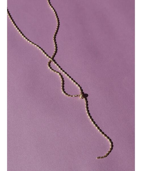 AMERICAN HOLIC（アメリカンホリック）の「ライスメタルスライドチェーンネックレス（ネックレス・レディース・ゴールド/シルバー・FREE）」の2枚目の写真