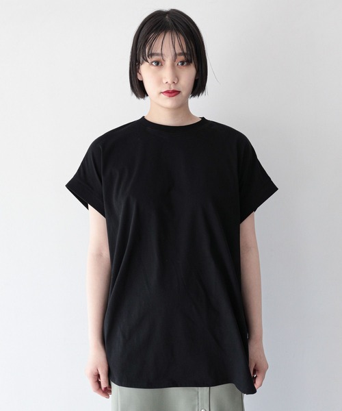 PAGEBOY（ページボーイ）の「WEB限定アイテム / 2WAYレイヤードロンT（Tシャツ/カットソー・レディース・チャコールグレー/オフホワイト/ブラック/ブルー系その他/ラベンダー・FREE）」の22枚目の写真