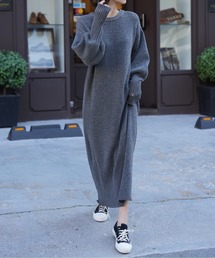 FREE'S MART | ◆指穴リブニットワンピース(ワンピース)