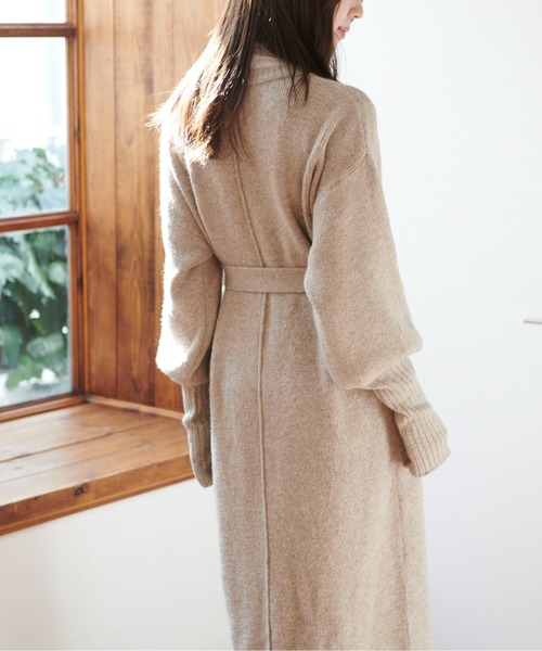 FREE'S MART（フリーズマート）の「◆指穴リブニットワンピース（ワンピース・レディース・ベージュ/グレー/カーキ・SMALL/MEDIUM）」の12枚目の写真