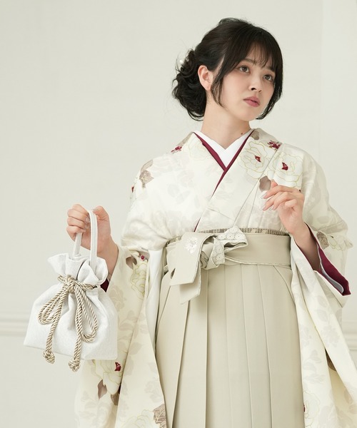 utatane（ウタタネ）の「巾着バッグ　レース　日本製（和装小物・レディース・アイボリー・FREE）」の8枚目の写真