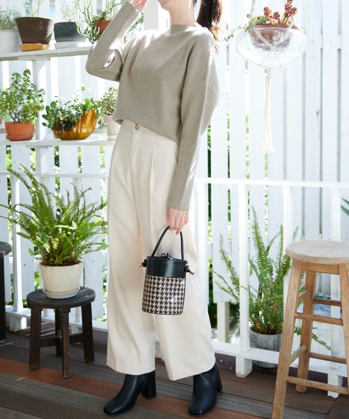 FREE'S MART（フリーズマート）の「【Sシリーズ対応】起毛タックワイドパンツ（その他パンツ・レディース・ホワイト/ブラウン/ブラック・MEDIUM/SMALL/X-SMALL）」の7枚目の写真