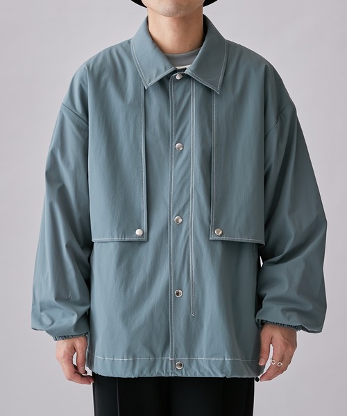 Lui's（ルイス）の「【Neucon / ニューコン】23SS BIGコーチジャケット (セットアップ対応）（ブルゾン・メンズ・グリーン/ブラック・1/2）」の13枚目の写真