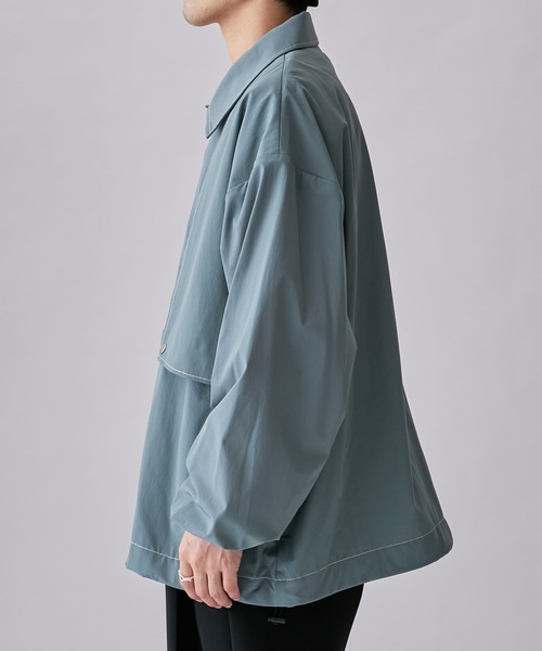 Lui's（ルイス）の「【Neucon / ニューコン】23SS BIGコーチジャケット (セットアップ対応）（ブルゾン・メンズ・グリーン/ブラック・1/2）」の14枚目の写真