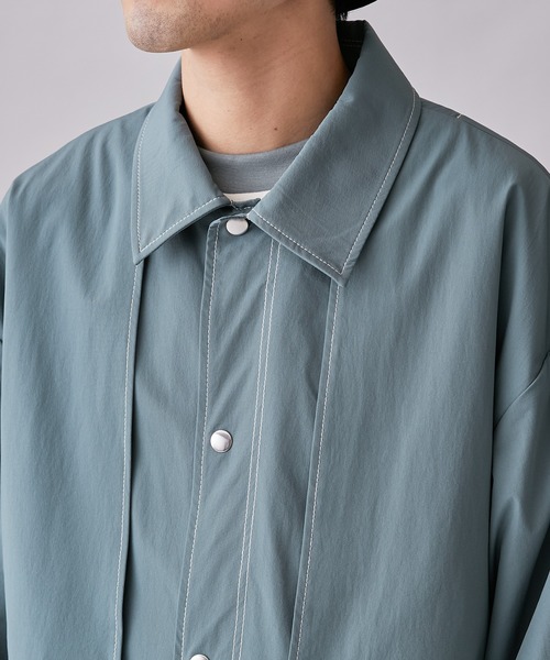 Lui's（ルイス）の「【Neucon / ニューコン】23SS BIGコーチジャケット (セットアップ対応）（ブルゾン・メンズ・グリーン/ブラック・1/2）」の16枚目の写真