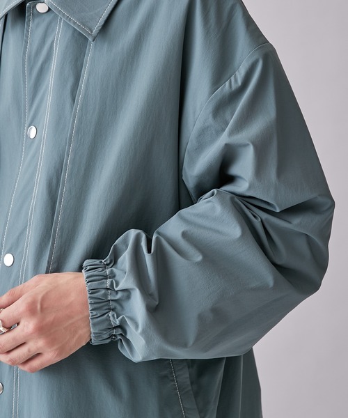 Lui's（ルイス）の「【Neucon / ニューコン】23SS BIGコーチジャケット (セットアップ対応）（ブルゾン・メンズ・グリーン/ブラック・1/2）」の17枚目の写真