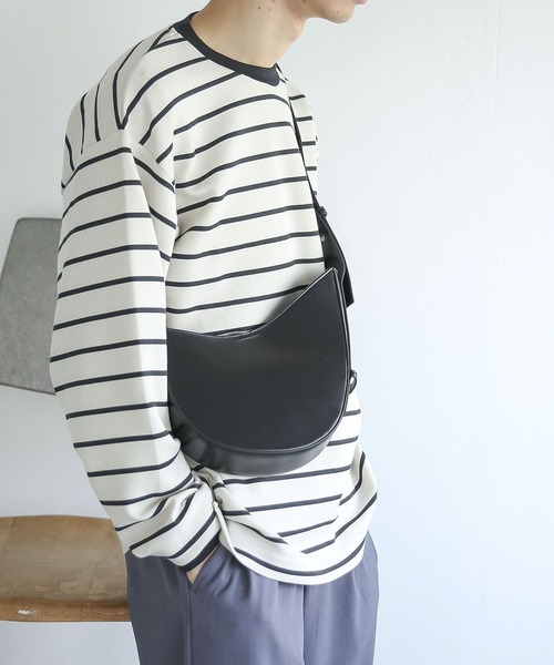 SENSE OF PLACE by URBAN RESEARCH（センスオブプレイスバイアーバンリサーチ）の「アシンメトリーショルダーバッグ（ショルダーバッグ・メンズ・ブラック/シルバー/グリーン・ONE）」の7枚目の写真