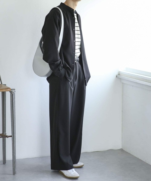 SENSE OF PLACE by URBAN RESEARCH（センスオブプレイスバイアーバンリサーチ）の「アシンメトリーショルダーバッグ（ショルダーバッグ・メンズ・ブラック/シルバー/グリーン・ONE）」の12枚目の写真