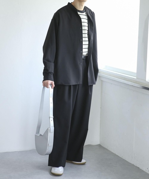 SENSE OF PLACE by URBAN RESEARCH（センスオブプレイスバイアーバンリサーチ）の「アシンメトリーショルダーバッグ（ショルダーバッグ・メンズ・ブラック/シルバー/グリーン・ONE）」の9枚目の写真