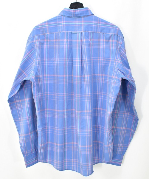 VINTAGE（ヴィンテージ）の「【ヴィンテージ古着】80's COLOURS by ALEXANDER JULIAN カラーズ チェック柄 ボタンダウンシャツ（シャツ/ブラウス・メンズ・ブルー・LARGE）」の2枚目の写真