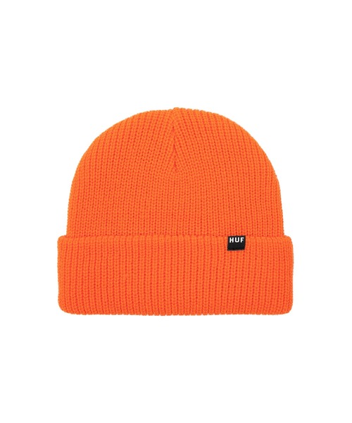 HUF（ハフ）の「ESSENTIALS USUAL BEANIE/ HUF ビーニー ニット帽（ニットキャップ/ビーニー・メンズ・グリーン系その他/ブラック/オレンジ系その他/ガンメタ・O/S）」の3枚目の写真