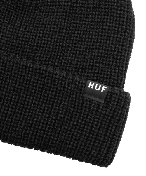 HUF（ハフ）の「ESSENTIALS USUAL BEANIE/ HUF ビーニー ニット帽（ニットキャップ/ビーニー・メンズ・グリーン系その他/ブラック/オレンジ系その他/ガンメタ・O/S）」の9枚目の写真