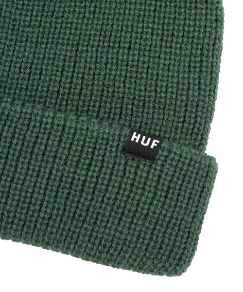 HUF（ハフ）の「ESSENTIALS USUAL BEANIE/ HUF ビーニー ニット帽（ニットキャップ/ビーニー・メンズ・グリーン系その他/ブラック/オレンジ系その他/ガンメタ・O/S）」の7枚目の写真