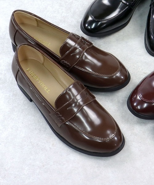 LibertyDoll（リバティードール）の「軽量 マニッシュ ローファー（ローファー・レディース・ダークブラウン系3/ブラック×ホワイト/ダークブラウン系1/ブラック系2/ブラック系1/ブラウン系2/レッド系1/シルバー系1/シルバー系3/ブラック系4/ブラック系7/ダークブラウン系2/ベージュ系1/ブラウン系4/ブラウン系3/イエロー系3/その他1/ベージュ系2/グレー系2/ブラック系3/ワイン系1/レッド系2/ブラウン系1/アイボリー系1/ダークブラウン系4/ワイン系2/ダークブラウン系5/ブラック系5/シルバー系2/ブラック系6/ネイビー系1/アイボリー系2/ネイビー系2/イエロー系1/ワイン系3/イエロー系2・LL/SS/S/L/M/3L）」の10枚目の写真