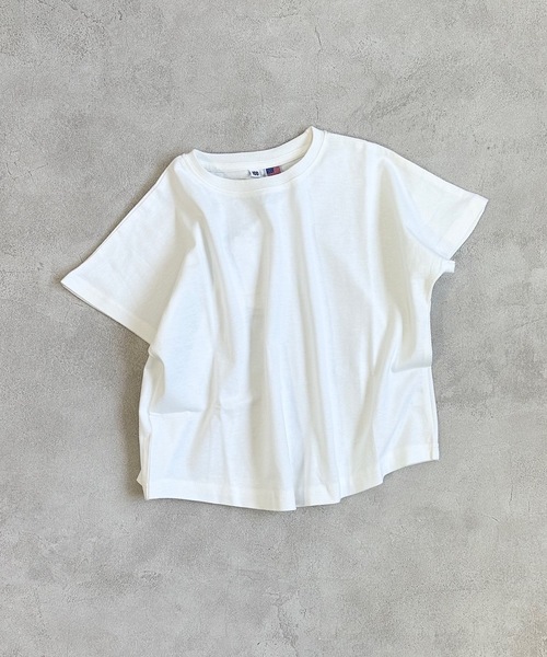 Life Support Products（ライフサポートプロダクツ）の「【コットンUSA】ドルマンTシャツ(80～150cm)（Tシャツ/カットソー・キッズ・オフホワイト/テラコッタ/ベージュ/ダークブルー/チャコール/ラベンダー/ライトブルー/ライトグリーン・110/120/100/130/95/140/150/90/80）」の2枚目の写真