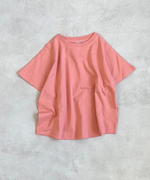 Life Support Products（ライフサポートプロダクツ）の「【コットンUSA】ドルマンTシャツ(80～150cm)（Tシャツ/カットソー・キッズ・オフホワイト/テラコッタ/ベージュ/ダークブルー/チャコール/ラベンダー/ライトブルー/ライトグリーン・110/120/100/130/95/140/150/90/80）」の4枚目の写真