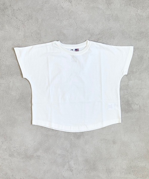 Life Support Products（ライフサポートプロダクツ）の「【コットンUSA】ドルマンTシャツ(80～150cm)（Tシャツ/カットソー・キッズ・オフホワイト/テラコッタ/ベージュ/ダークブルー/チャコール/ラベンダー/ライトブルー/ライトグリーン・110/120/100/130/95/140/150/90/80）」の14枚目の写真