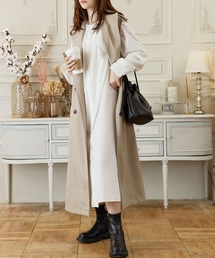 acro | ■2023春夏新作■バンドカラーロングシャツワンピース/AC3601(シャツワンピース)