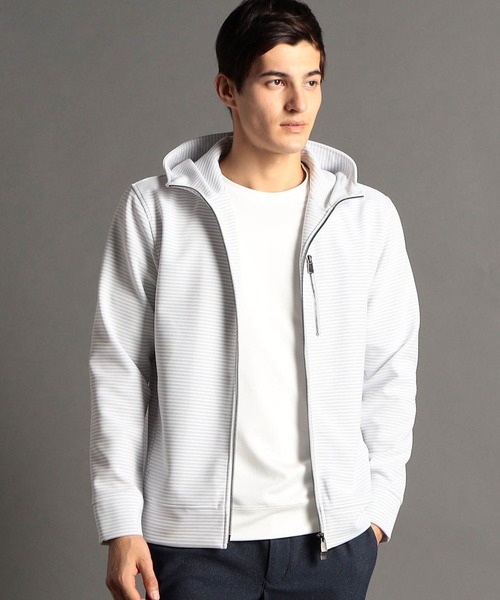 【セール】タックボーダー ZIP-UPフーディ（パーカー）｜MONSIEUR NICOLE（ムッシュニコル）